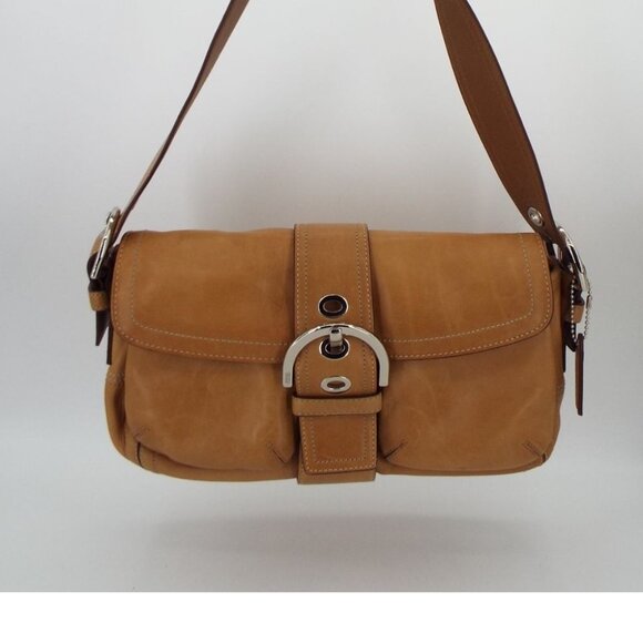 COACH 9434 Tan Leather Soho Shoulder Bag Vintage Y2K - Picture 1 of 15